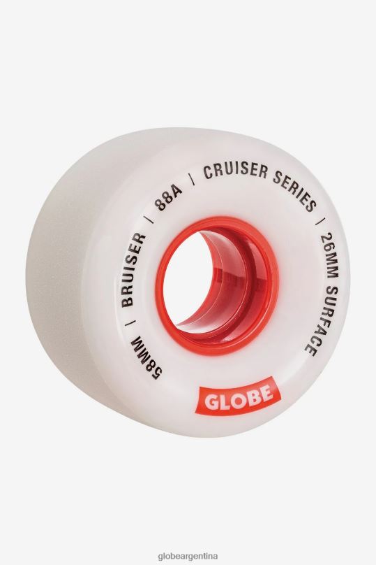 rueda bruiser cruiser 58mm blanco/rojo/58 Globe Brand patinetas 4HL02Y251