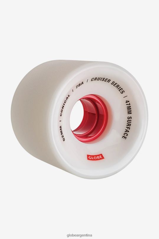 rueda de crucero cónica 62 mm blanco/rojo/62 Globe Brand patinetas 4HL02Y253