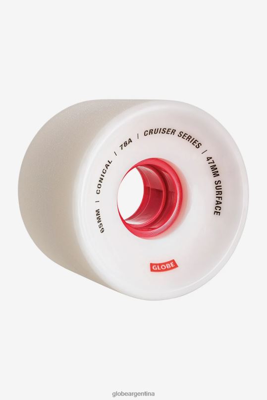 rueda de crucero cónica 65 mm blanco/rojo/65 Globe Brand patinetas 4HL02Y254