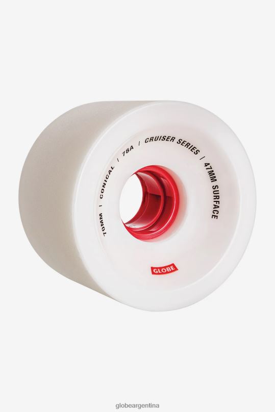 rueda de crucero cónica 70 mm blanco/rojo/70 Globe Brand patinetas 4HL02Y255