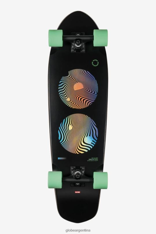 chaqueta cruzada grande de 32" verde negro Globe Brand patinetas 4HL02Y109