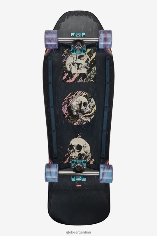 crucero fantasma de 31" pila de arce negro/calavera Globe Brand patinetas 4HL02Y97