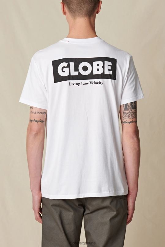 camiseta viva de baja velocidad blanco Globe Brand ropa 4HL02Y293
