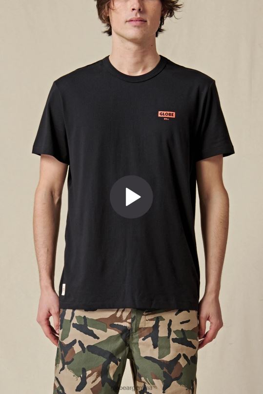 camiseta viva de baja velocidad negro Globe Brand ropa 4HL02Y291