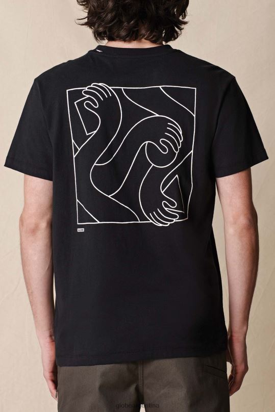 pilas en tee negro Globe Brand ropa 4HL02Y302