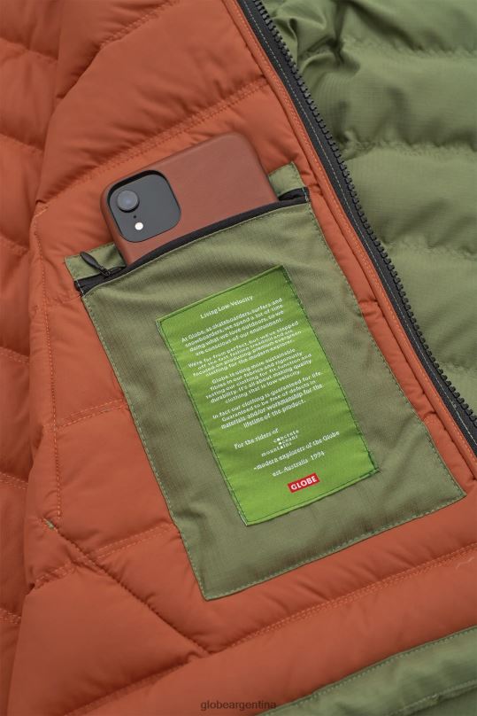 chaqueta de plumas de primera calidad aceituna Globe Brand ropa 4HL02Y336