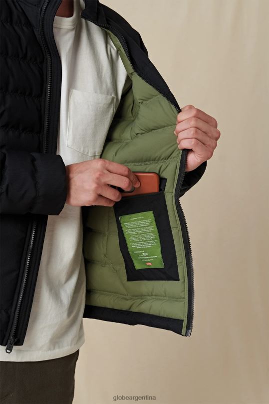 chaqueta de plumas de primera calidad negro Globe Brand ropa 4HL02Y337