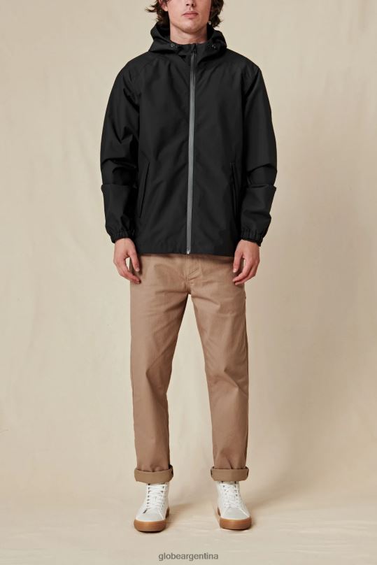 chaqueta de spray rompedor negro Globe Brand ropa 4HL02Y334