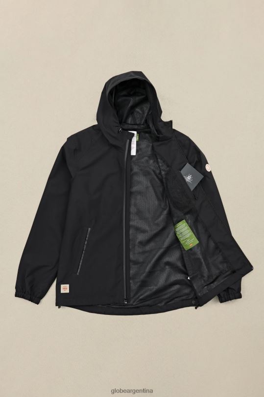 chaqueta de spray rompedor negro Globe Brand ropa 4HL02Y334
