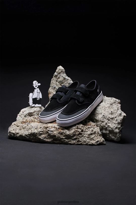 correa motley ii blanco negro Globe Brand zapatos 4HL02Y22